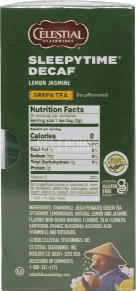 Sleepy Time Decaf Lemon Jasmine Green Tea 2