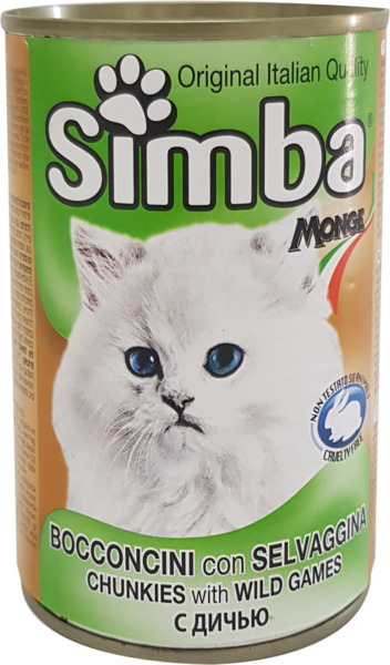 אוכל לחתולים נתחי בשר צייד