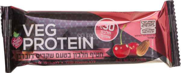 חטיף חלבון בטעם שקדים ודובדבן