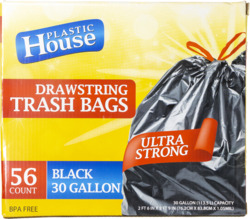 Ph Trash Bags Drwstr 56 Blk
