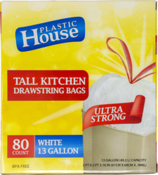 Ph Trash Bags D/S 13Gl White