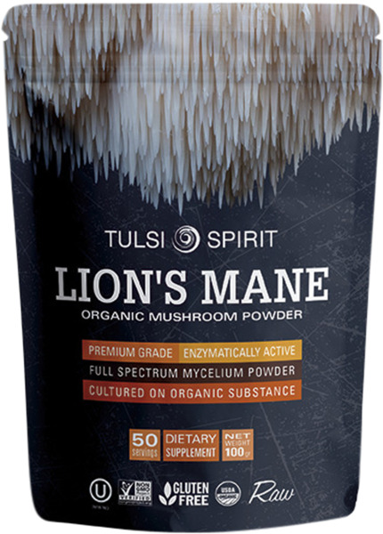 פטריות רעמת האריה אורגני באבקה 100 גרם