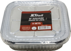 Jet 8" Quare W/Lids 5Pk
