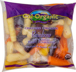Organic Rainbow Baby Carrots