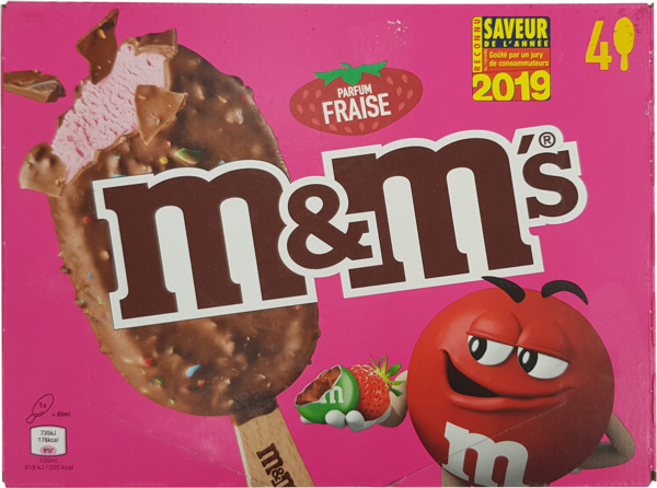 מאגדת גלידה אם&אם תות עדשים4י"ח