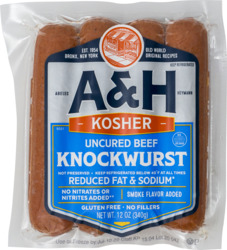 Uncured Reduced Fat & Sodium Beef Knockwurst