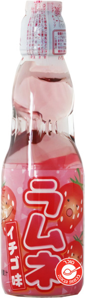 משקה מוגז בטעם תות Ramune 200 מ"ל