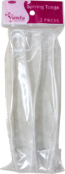 Sim Serving Tongs Clear 2Pc
