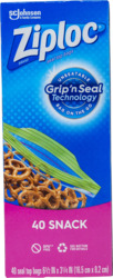 Ziploc Snack 40Ct