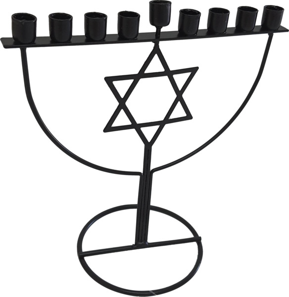 חנוכיית מתכת עם/בלי