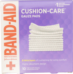 Band-aid Medium Gauze Pads - 10 Ct
