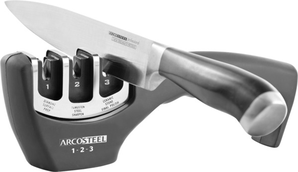 משחיז סכינים מקצועי תלת-שלבי - ARCOSTEEL