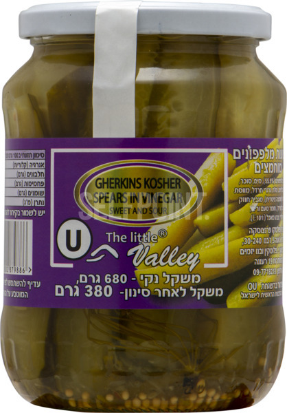 רצועות מלפפונים בחומץ