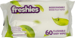 Freshies Wipes 60Ct Flshble