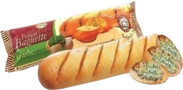 בגט אפוי למחצה עם מילוי חמאת שום