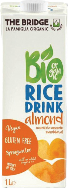 משקה אורז אורגני בתוספת שקדים 1 ליטר