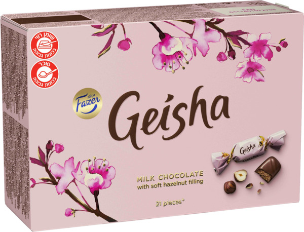 פייזר גיישה שוקו חלב קרם אגוזים 150 גרם