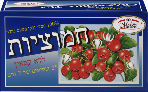 חליטת תה חמוציות 25 יח'