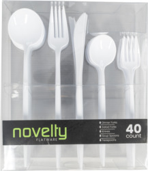 Novelity Cutlery 40Ct White