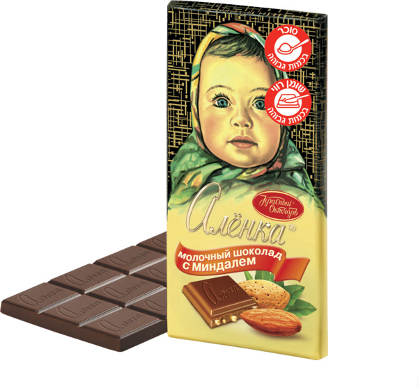 שוקולד חלב עם שקדים