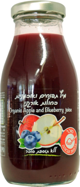 מיץ תפוחים ואוכמניות