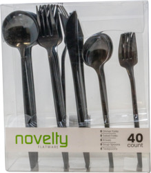 Novelity Cutlery 40Ct Black
