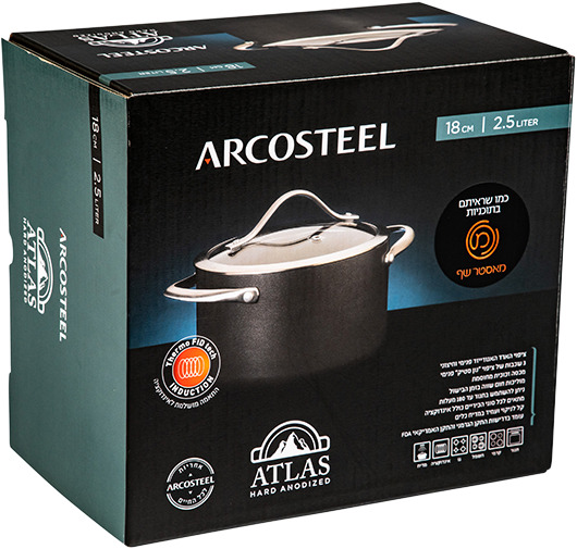 סיר גבוה 18 ס"מ אטלס - ARCOSTEEL