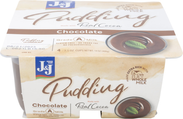 J&J Pudding Choc 4Pk