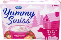 Yummy Swiss Strawberry Lowfat Yogurt 6 pk