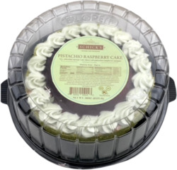 8" Pistachio Raspberry Cake