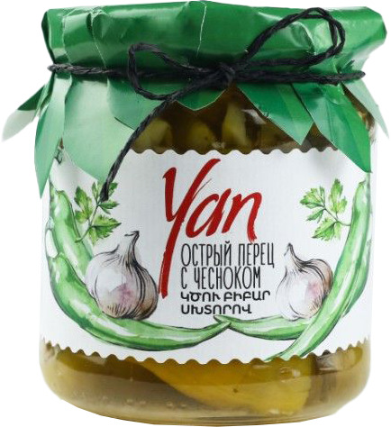 פלפל ירוק חריף עם שום