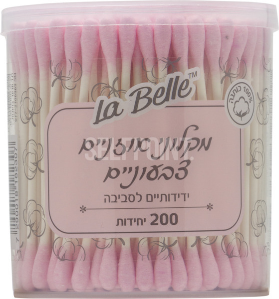 מקלוני אוזניים צבעוניים 200 יח'