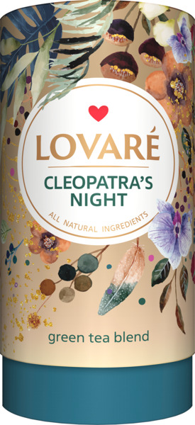 Cleopatra's Night תה ירוק עם פירות ועלי כותרת פרחים בניחוח פטל 80 גרם