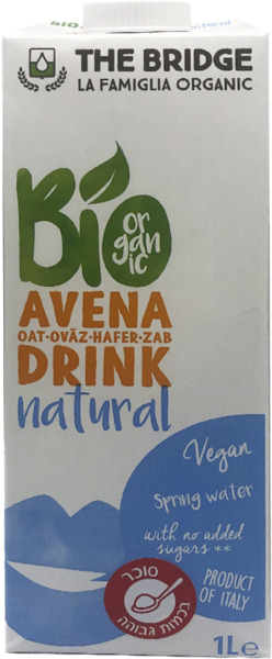 משקה שיבולת שועל אורגני 1 ליטר