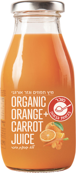 מיץ תפוזים וגזר אורגני