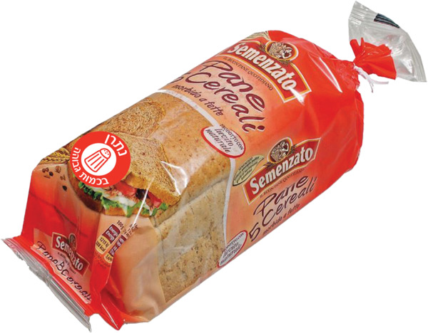 סמנצאטו לחם מחמצת פרוס 8 דגנים 400 גר