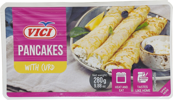 פנקייקים מטוגנים קפואים במילוי גבינה לבנה