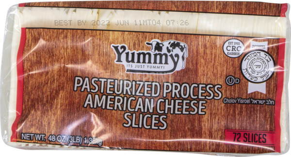 Pasteurized Process American Cheese Slices 72 ct