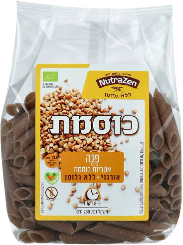 פסטה כוסמת פנה אורגני ללא גלוטן נוטרה זן
