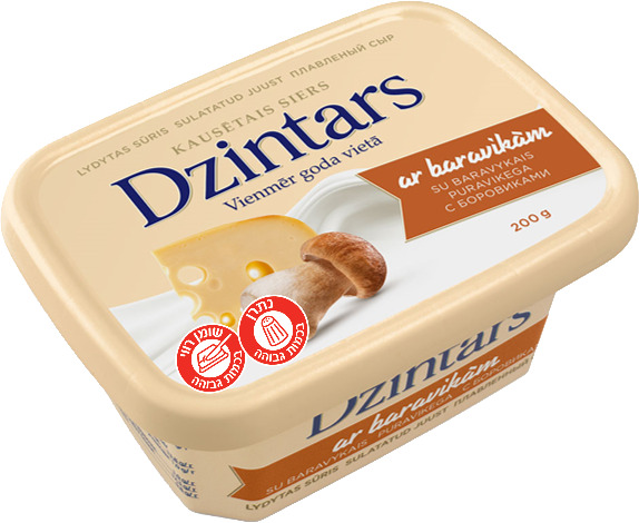 גבינה מותכת עם פטריות