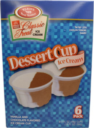 Vanilla and Chocolate Flavored Ice Cream Cup 6 pk