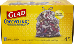 Recycling Clear Tall Kitchen Bags 13 Gallon