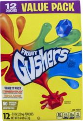 Strawberry Splash & Tropical Flavors Fruit Gushers 12 pk