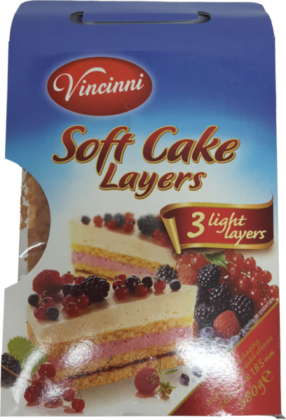 וינצנני-בסיס לעוגת שכבות מלבן 380 גרם