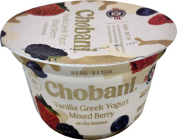 Vanilla Greek Mixed Berry Yogurt on the Bottom