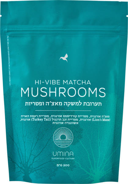 תערובת למשקה מאצ'ה ופטריות