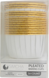 Medium Pleated Baking Cups 16 ct