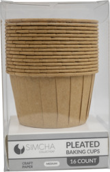 Pleated Medium Baking Cups 16 ct