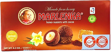 כדורי עוגת דבש קקאו 235 גר מרלנקה