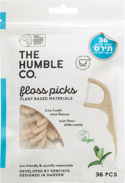 THE HUMBLE קיסמי חוט דנטלי תירס 36 יח